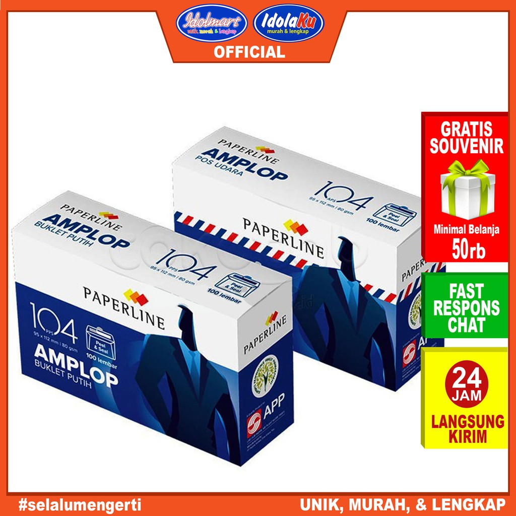 

IDOLMART Amplop Paperline Putih Polos 104 pps Karawang
