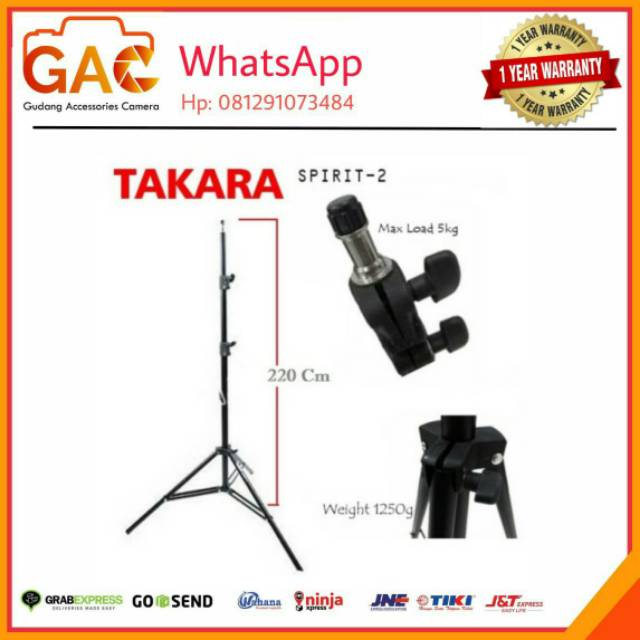 Paket hemat GAC flash GODOX TT600 universal + softbox triopo Ks90 + lightstand Takara spirit 2