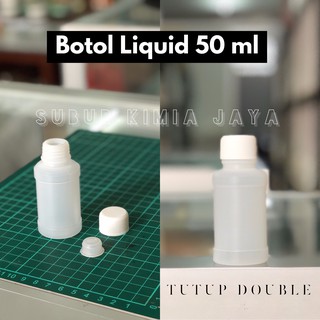 Botol Plastik 50 ml Tutup Double Untuk Liquid dan Parfum