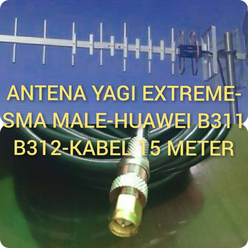 Antena Yagi Exteme Penguat Sinyal Lte Konektor Sma Male Ke Sma Female Konektor Antena Eksternal Mifi
