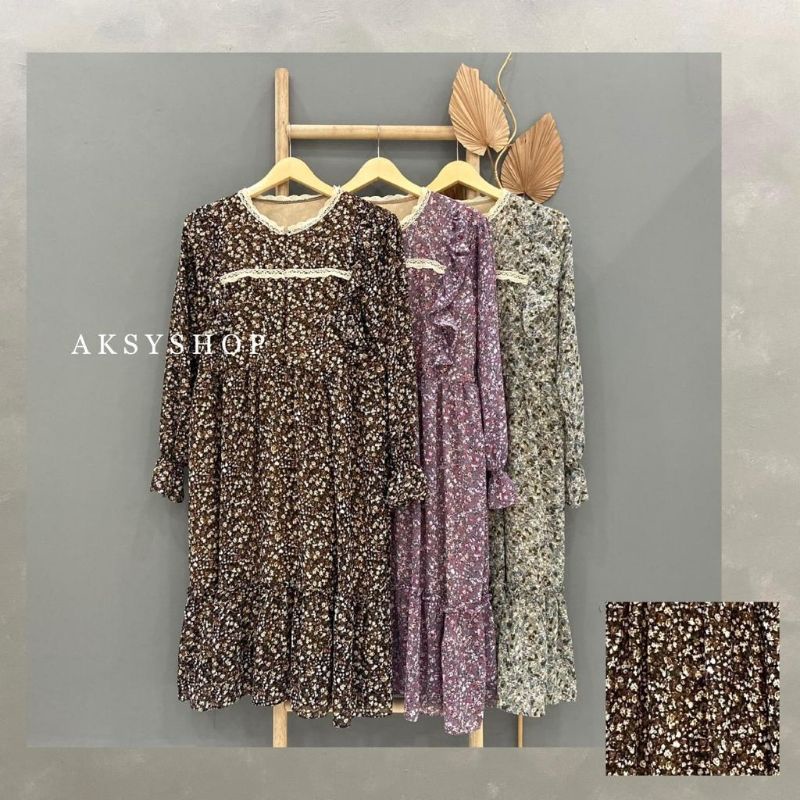 Tunik ceruty babydoll tunik wanita motif zahra