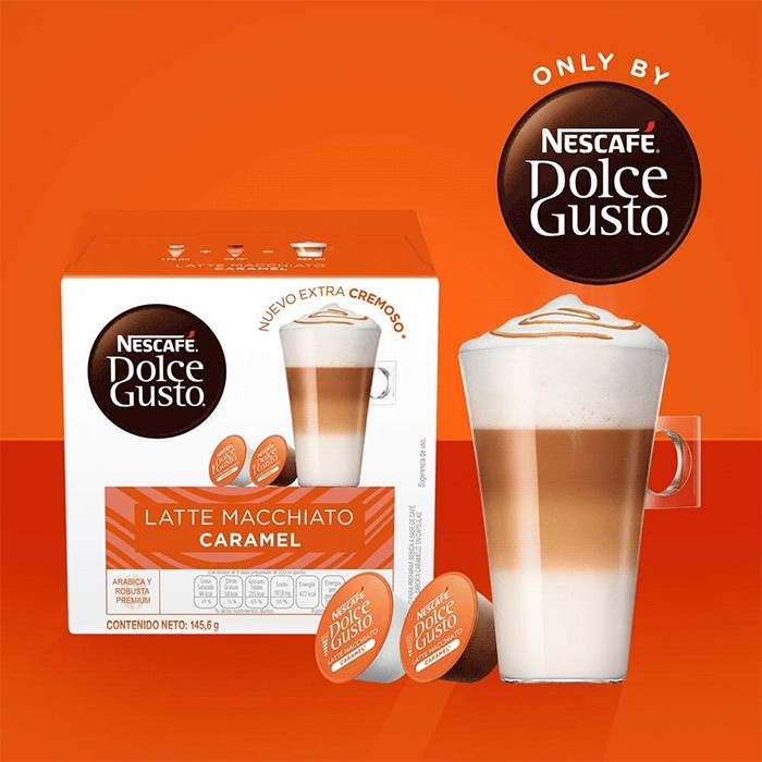 

Kopi - Ready Stock - Kapsul Kopi Nescafe Dolce Gusto Latte Macchiato Caramel