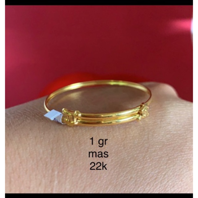 Gelang emas asli kdr 700 anak2 boxer mickey mouse kdr 70