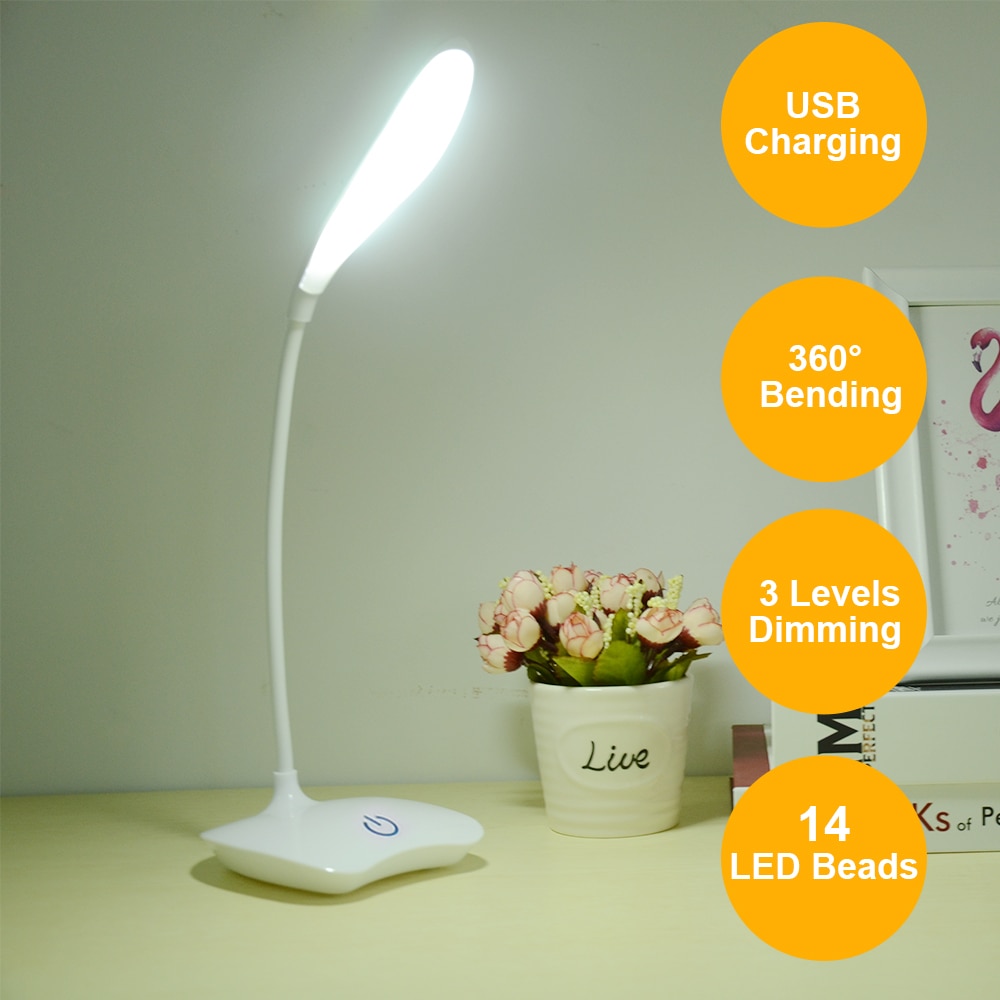 Table Lamp Rechargeable Desk Lamp Study 