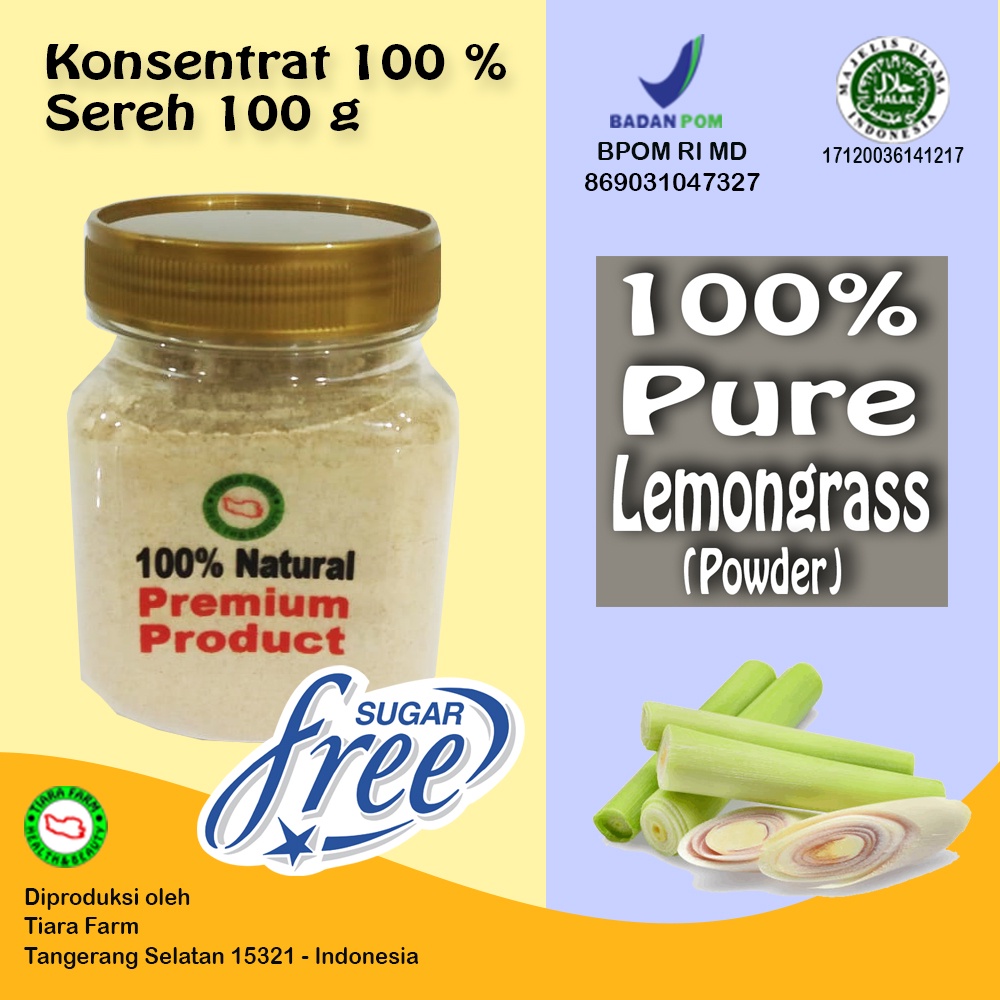 

Tiara Farm -Lemongrass Powder (Bubuk Sereh) Premium Murni 100 g