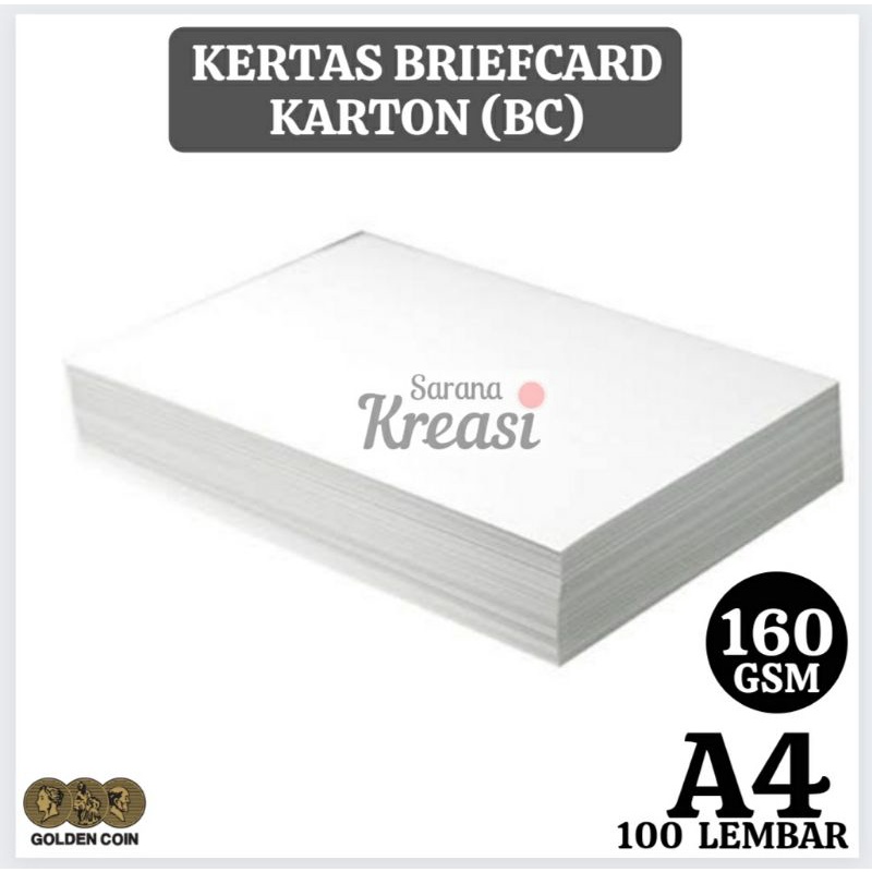 

Kertas BC/Karton Manila 160gr A4 isi 100 Lembar -- Kertas Gambar Briefcard Drawing paper --