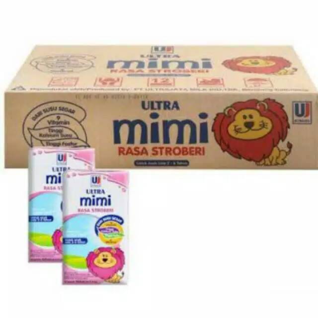 

Susu ultra Mimi rasa strawberry 125ml isi 40 pcs