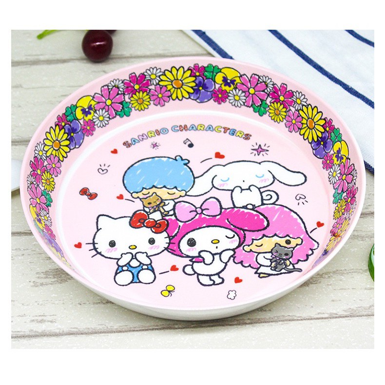 Piring makan anak Hello Kitty Sanrio doraemon melody Melamin PM01 Bulat melamine plate kids anak