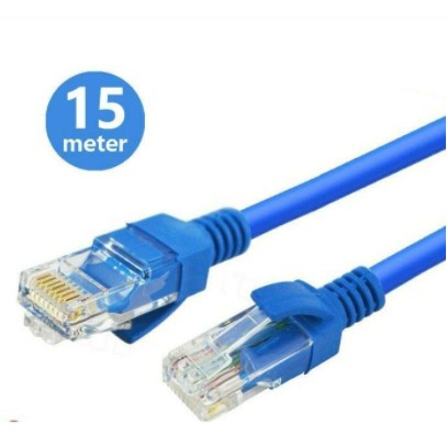 Kabel lan nyk 15m cat 5 5e utp network 10/100Mbps indoor - Cable internet rj45 cat5e 15 meter