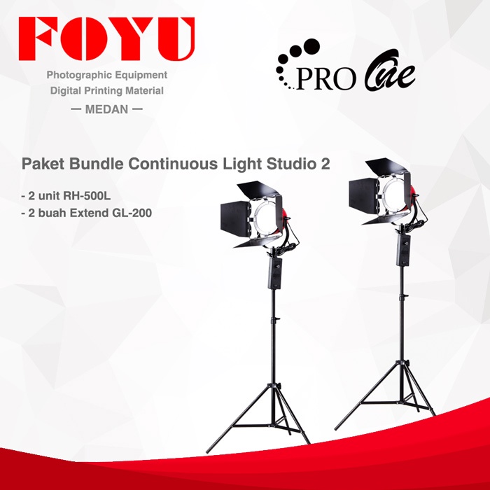 Paket Foto Studio Lighting Continue 2 Zoom, Youtube, Webinar, Podcast