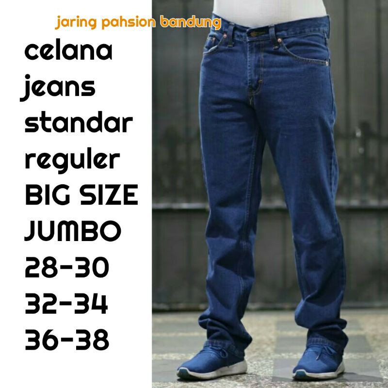 Celana jeans reguler jumbo 38 40/Celana jeans standar pria/celana jeans panjang/celana pria