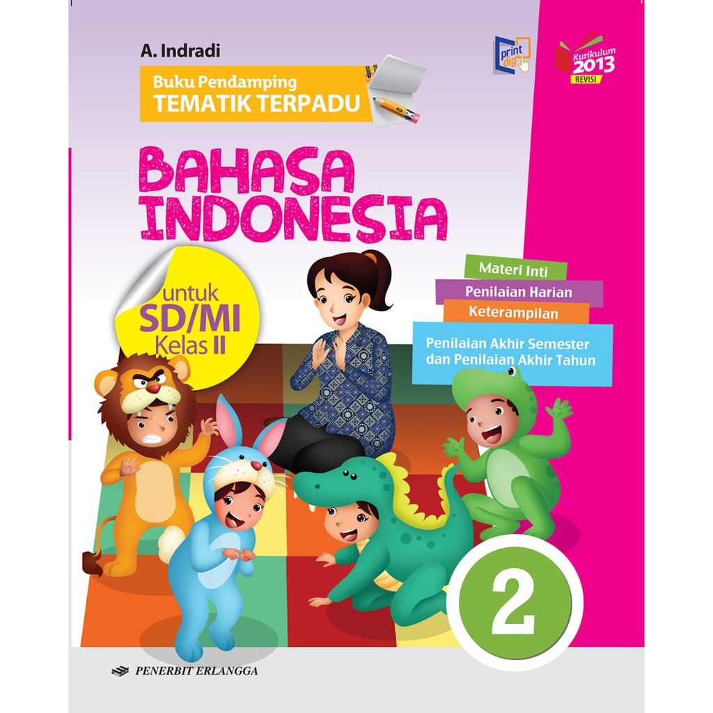 BUPING Buku Pendamping Tematik Terpadu BAHASA INDONESIA UNTUK KELAS 1 2 3 4 5 6 SD/MI PENERBIT ERLANGGA BARU DAN ORIGINAL-2
