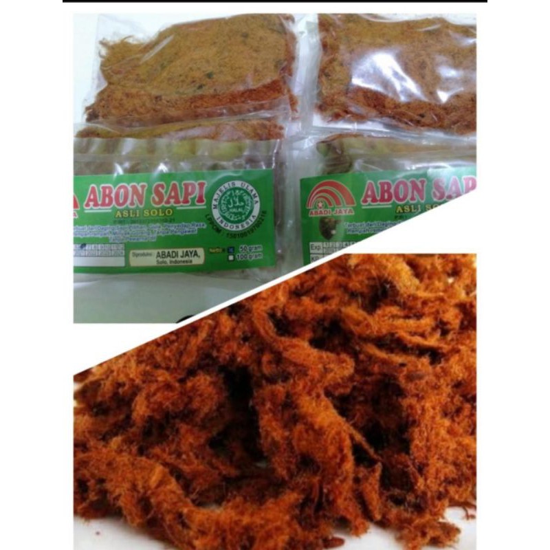 

Abon Sapi Asli Abadi Jaya isi 50gr