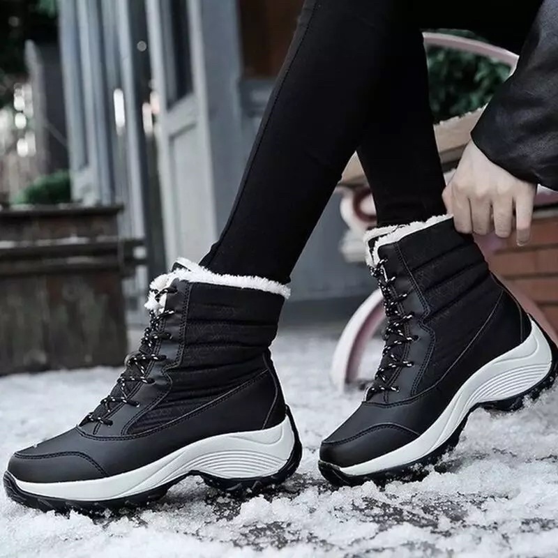 Winter Snow Boots Waterproof Sneaker Boots anti air Musim Dingin