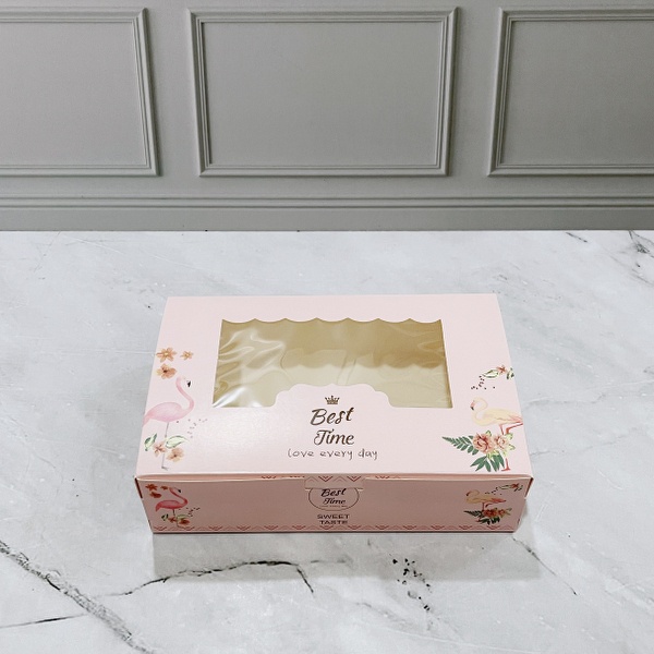 

ISI 5 PCS - Kotak Kemasan Kue Pink Flamingo Best Time / Snack Gift Box Souvenir / Kotak Kado Hadiah