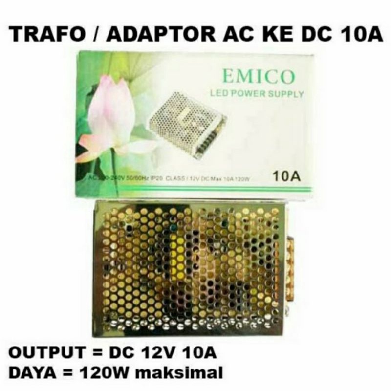 Power Supply Adaptor Switching Trafo LED Strip 12v 10A PSU