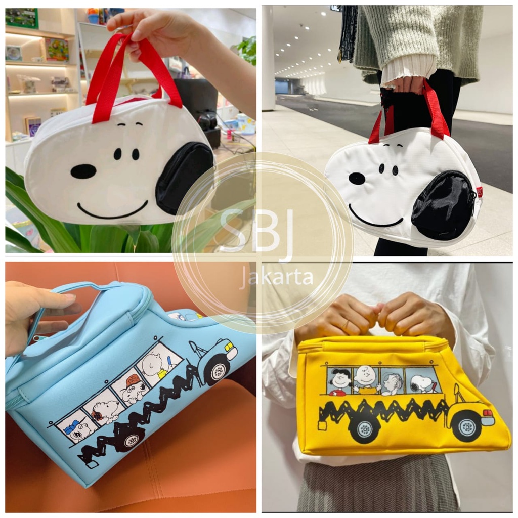 Tas multifungsi organizer kosmetik toiletries / tas gadget / tas mainan / tas jalan - jalan / tas bekal SNOOPY