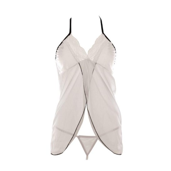 d1976 Baju Haram Cewe Bikini Lingery Lingerie Lingeri Lingeria Lengerie Lingery Sexy Wanita Dewasa Hot Binal Jumbo Big All Size Oversize Sexy Murah Jumbo S M L OFL-F178-Putih