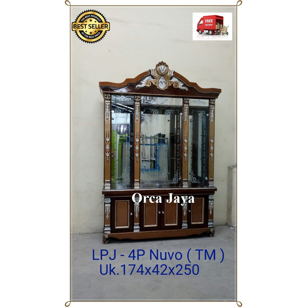 LEMARI PAJANGAN/LEMARI HIAS 4 PINTU NUVO TM