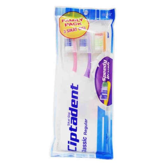 Ciptadent Sikat Gigi Classic Regular Soft Pack Isi 3 Pcs x3 - Gambar 3