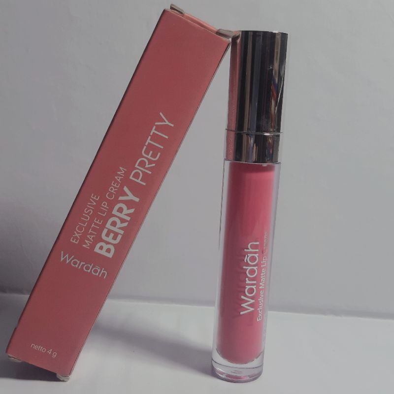 Lip Cream Wardah Berry Pretty Exclusive Mette NO.10 Make Up Velvet Matte With Color Biding Pigments