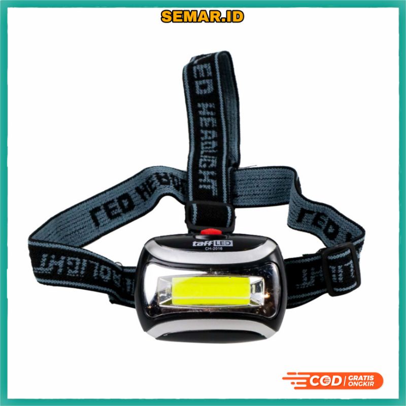 Headlamp Flashlight Waterproof LED 3 Modes COB Headlight - CH-2016 - Black