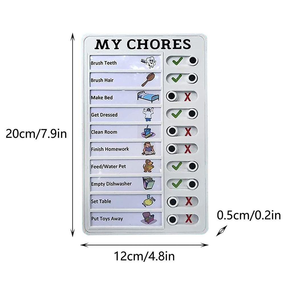 Chookyy Papan Nota Rumah Adjustable Portable RV CHECKLISR Tugasku Mengingatkan Waktu
