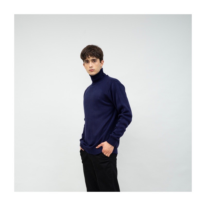 Turtleneck / Rollneck Knitwear Kerah Tinggi Lipat 7 Warna 6 Size