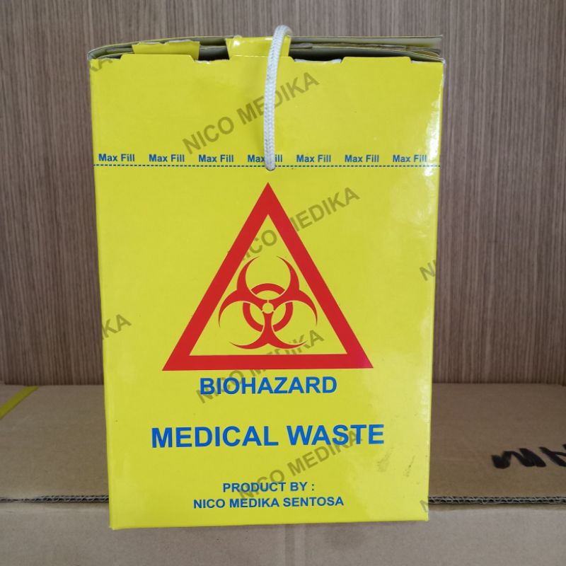 Safety Box 12,5 Liter Biohazard Container Tempat Sampah Medis