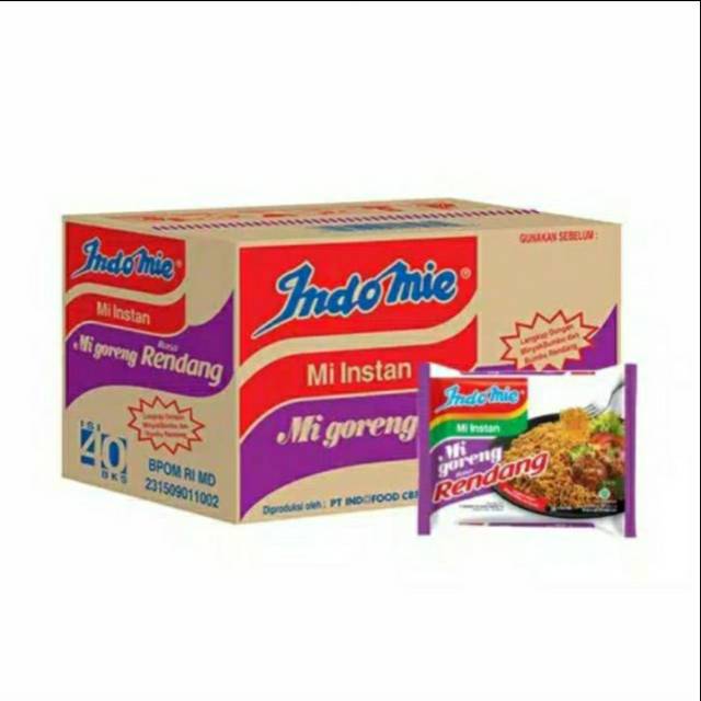 

Indomie variant rasa, goreng, rendang, rica-rica, kaldu, kari ayam, geprek
