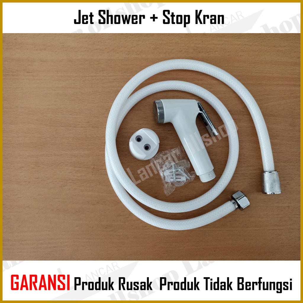 Jet Shower Stop Kran Keran Kloset Toilet Closet Cebok WC Semprotan Duduk Kamar Mandi 1 Set