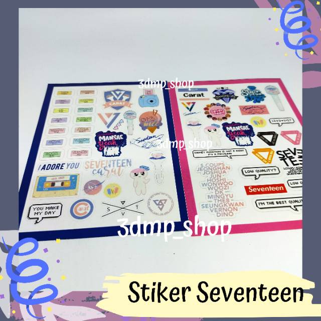 Stiker Seventeen Kpop aesthetic