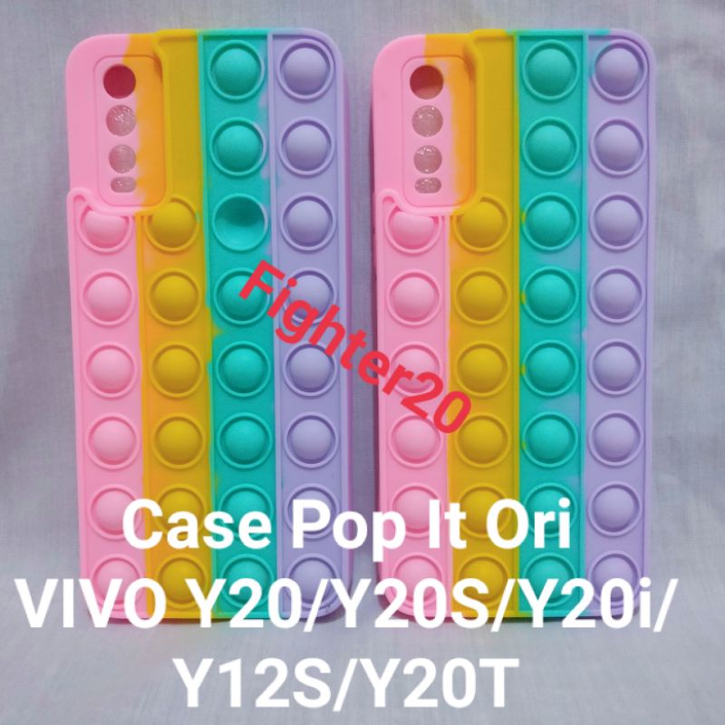 Case Vivo Y20 Y20S Y12S Y20i Casing Pop It Ori Rainbow Softcase Warna Warni Kesing Hp Pilihan Kekini