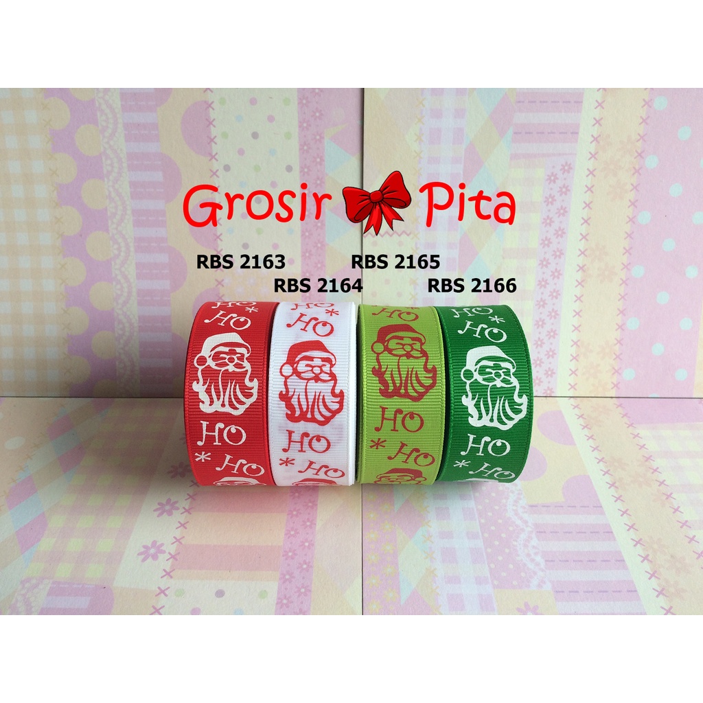 

(25 yard) Pita Grosgrain Motif Natal RBS 2163,2164,2165,2166 | Pita Motif Christmas | Toko Bahan Craft | Grosir Pita