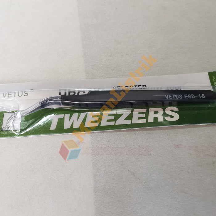 Pinset Bengkok Tweezer Stainless Elektronik