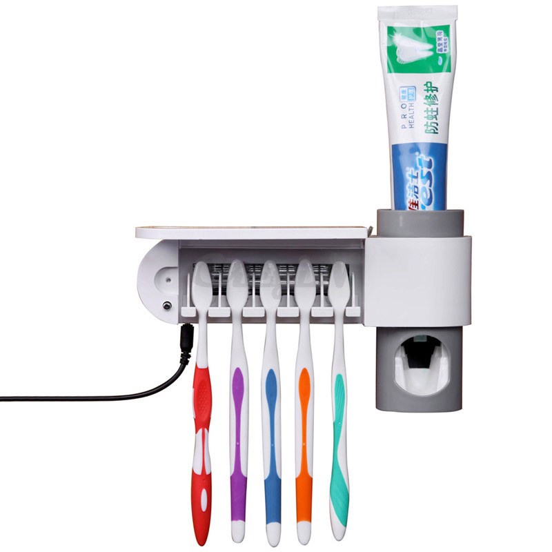 DISPENSER ODOL TEMPAT SIKAT GIGI OTOMATIS TOUCH ME  / RAK SIKAT GIGI DAN ODOL SERBAGUNA / TOOTHPASTE AND BRUSH HOLDER