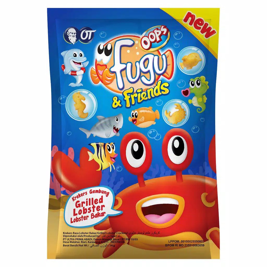 OOPS Fugu Puff Crackers Grilled Lobster 14gr