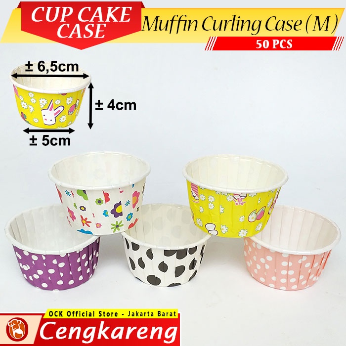 CURLING MUFFIN CUP PAPER size M ( 50 pcs ) / Muffin Cup Cake Case M
