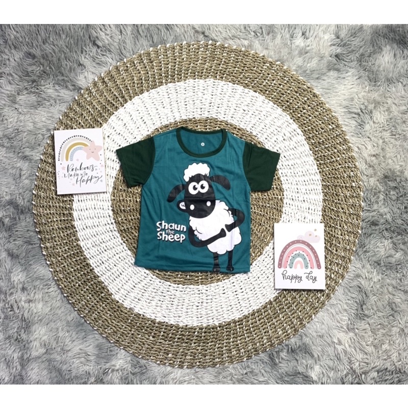 Baju Atasan Anak Laki - Laki | Kaos Shaun The Sheep Usia 1 Tahun - 6 Tahun