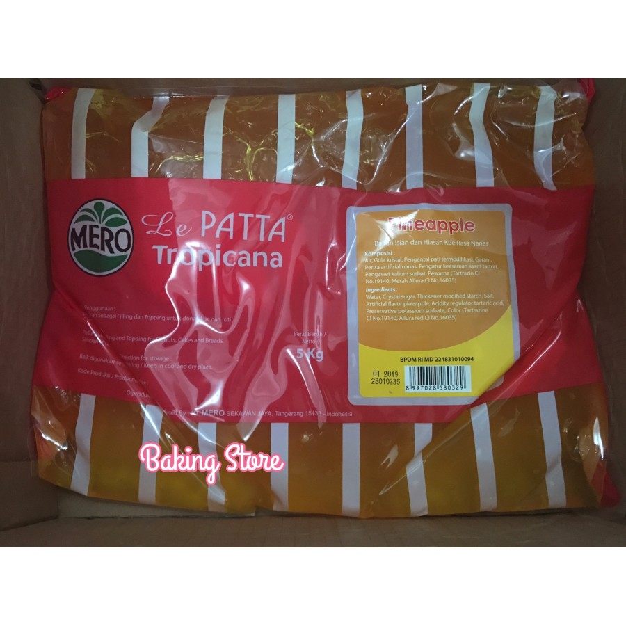 

Selai Selai Nanas Filling Lepatta 5kg - Gosend Only!!!