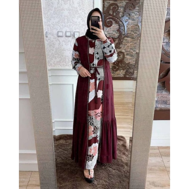 Kain Motif PradaCrepe Tania harga per setengah meter