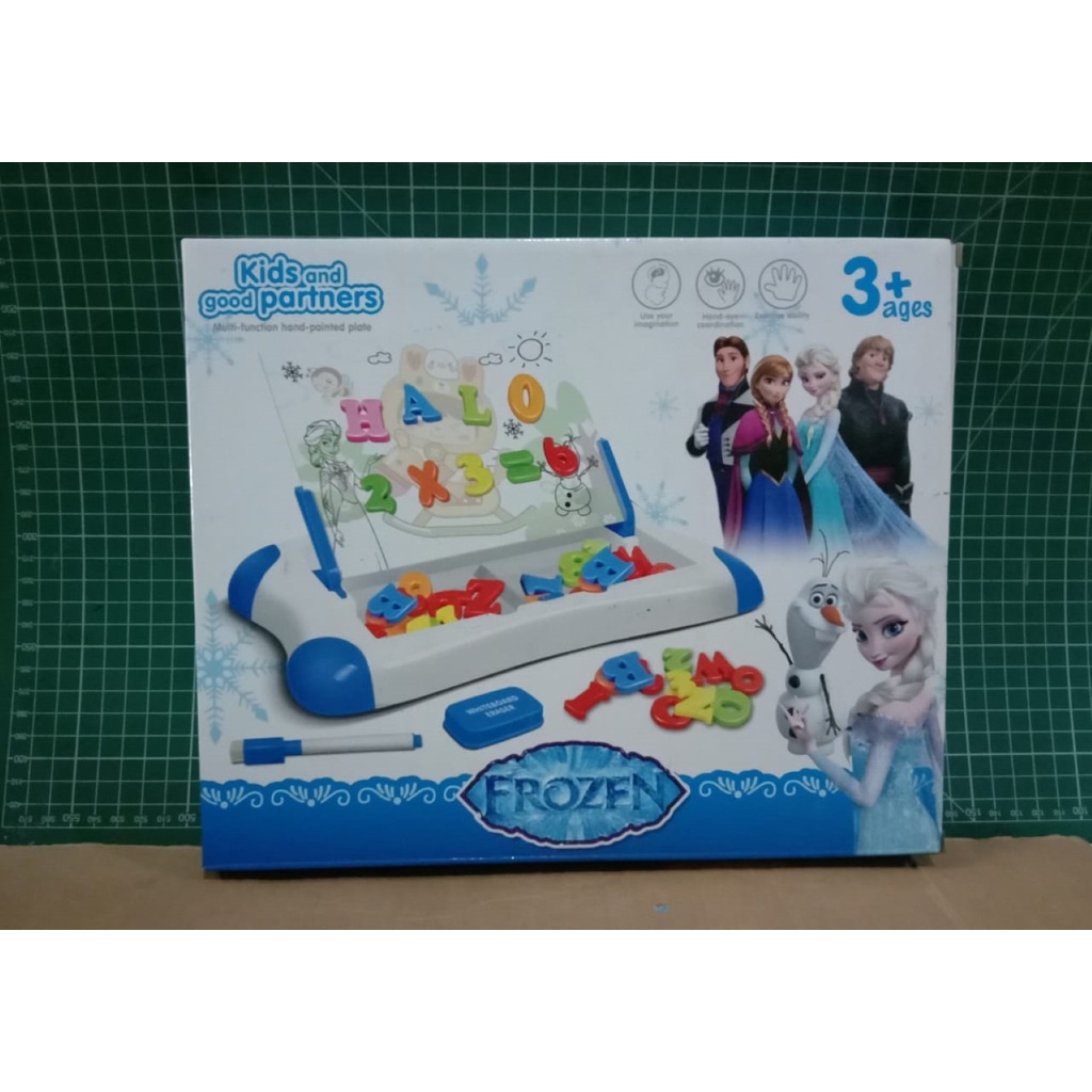 Mainan Papan Tulis Magnetic Learning Case Frozen