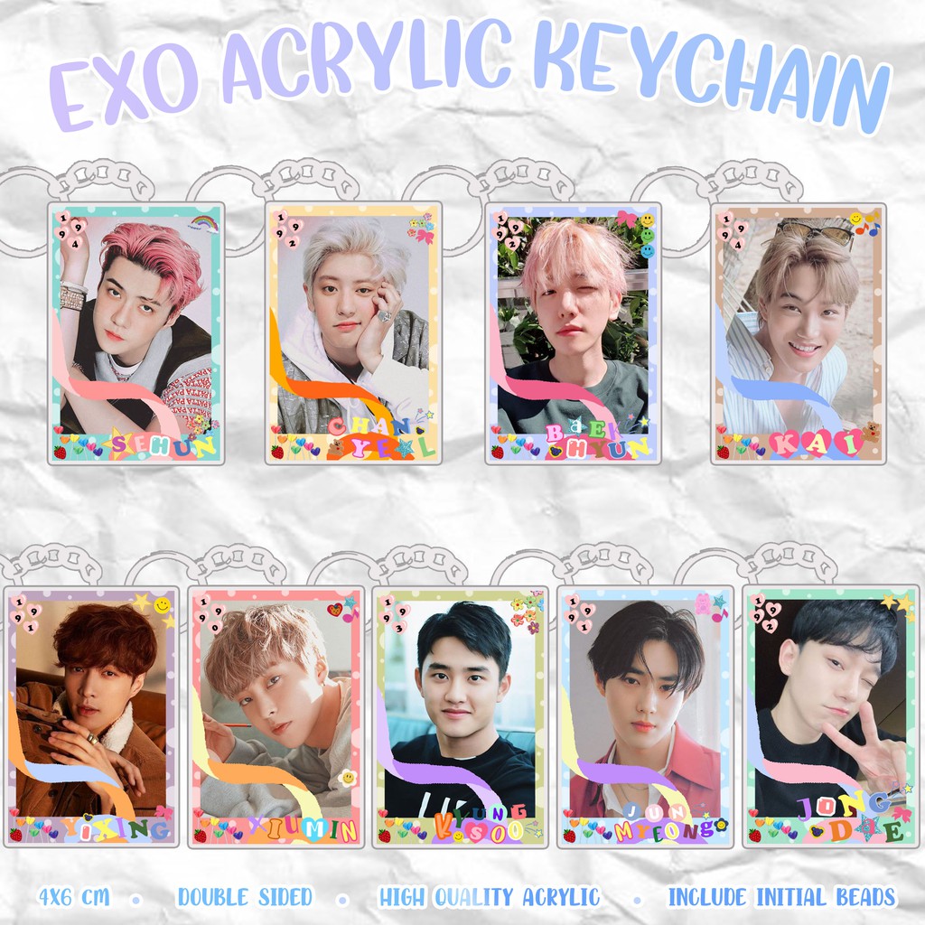 [READY] EXO Acrylic Keychain Candy Keyring / Gantungan Kunci Akrilik KPOP EXO