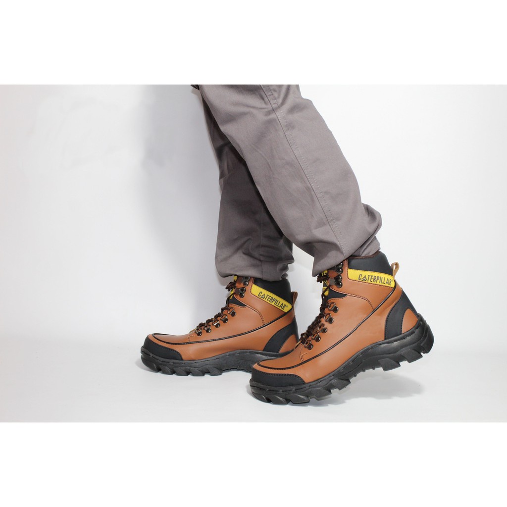 Discount Gila !! Sepatu Safety Pria Boots Cat Argon Proyek Tracking Boot Cowok Work sefty