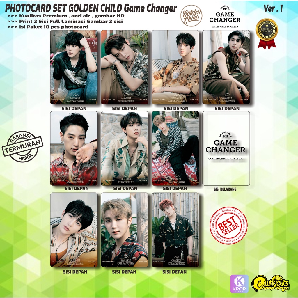 PHOTOCARD SET KPOP PREMIUM GOLDEN CHILD GAME CHANGER
