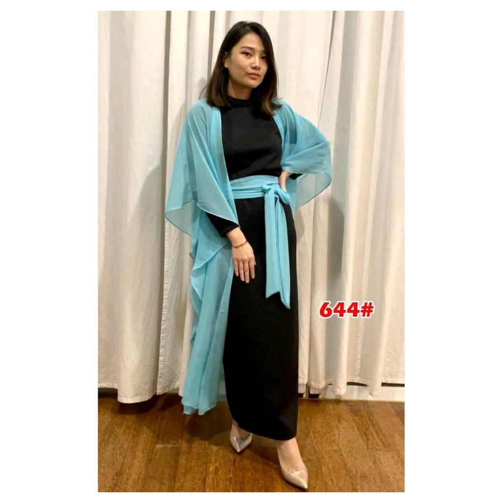 626#gamis+bolero+obie/dress muslim/dress bolero/fashion muslim wanita-644 BIRU