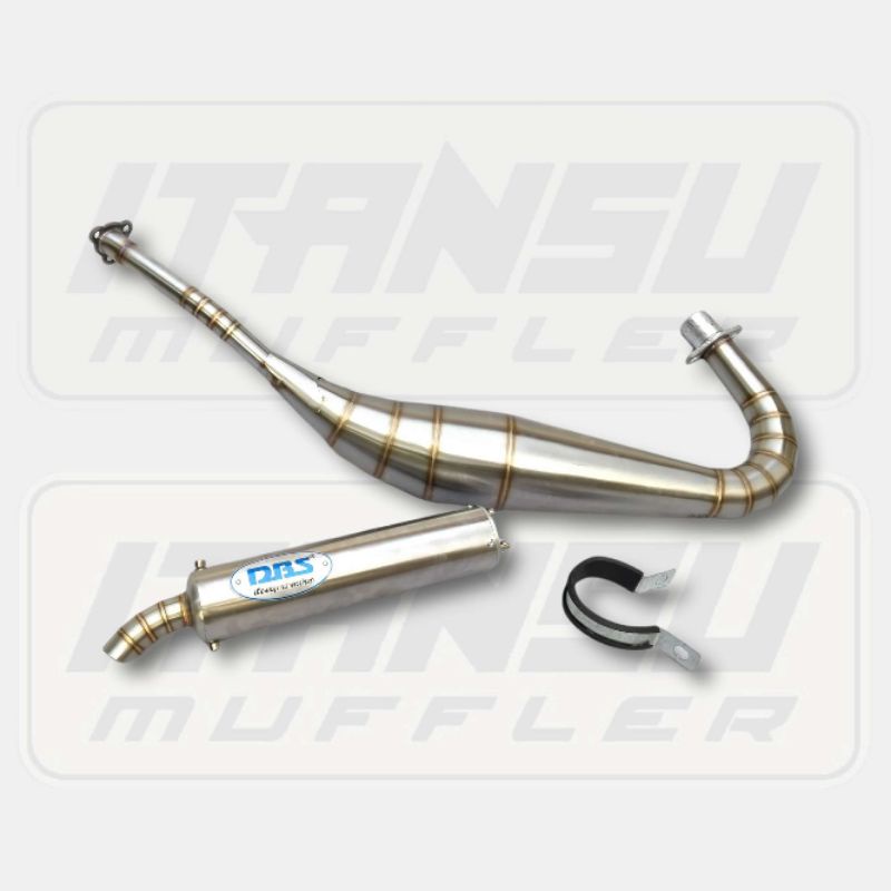 Knalpot Satria 2 Tak Satria Hiu Satria Lumba DBS Stainlis Kolong