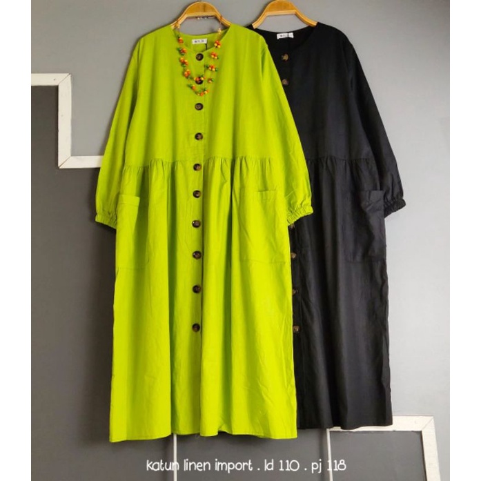 ZARA MIDI DRESS 2POCKET IMPORT [ ADA GALLERY ]