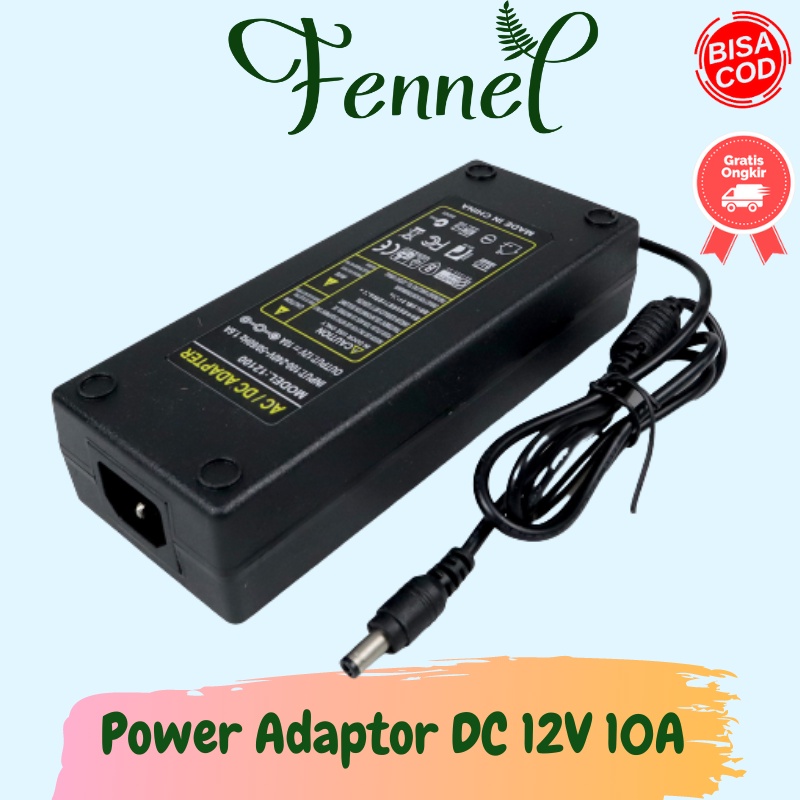 Adaptor LED Strip Monitor Power DC 12V 10A 12100