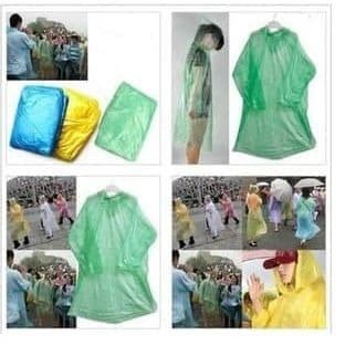 Jas Hujan Sekali Pakai Jas Hujan Plastik Emergency Raincoat Transparan